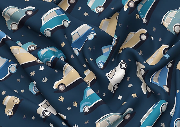 Roadtrip, Navy Blue - Motorised Roman Blind - Image 4